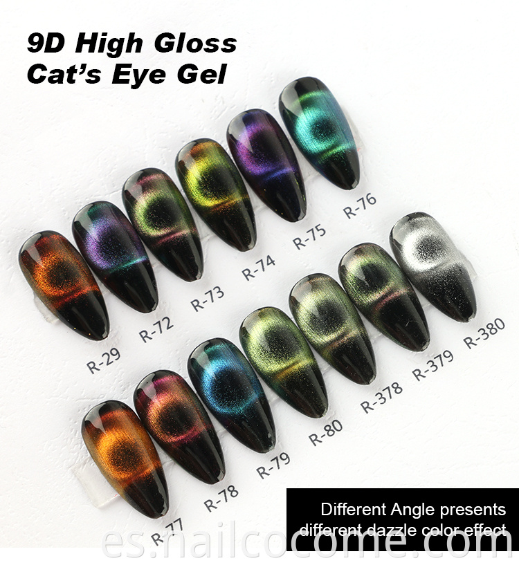 CCO High CALIDAD NUEVA TECHO 9D CAT EYE UV GEL OEM Bulk